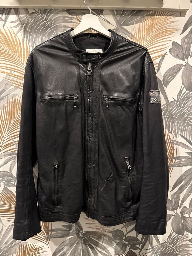 Cazadora Cuero Pepe Jeans Negra