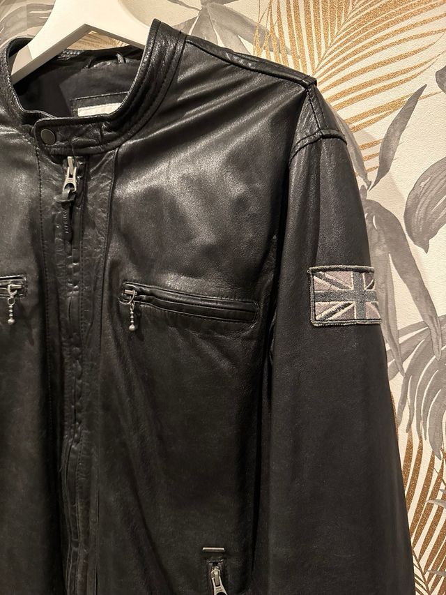 Cazadora Cuero Pepe Jeans Negra