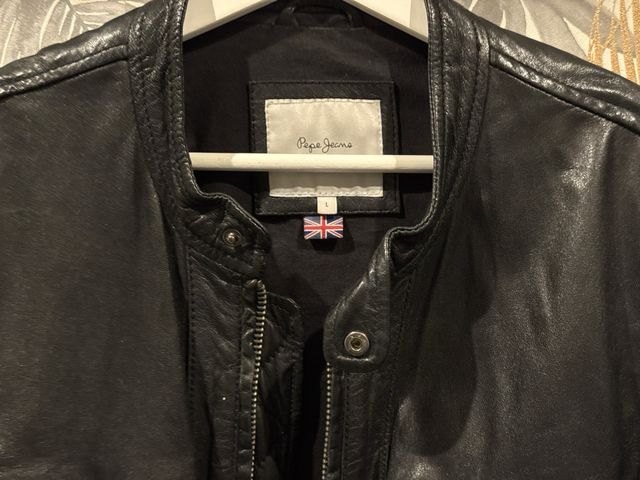 Cazadora Cuero Pepe Jeans Negra