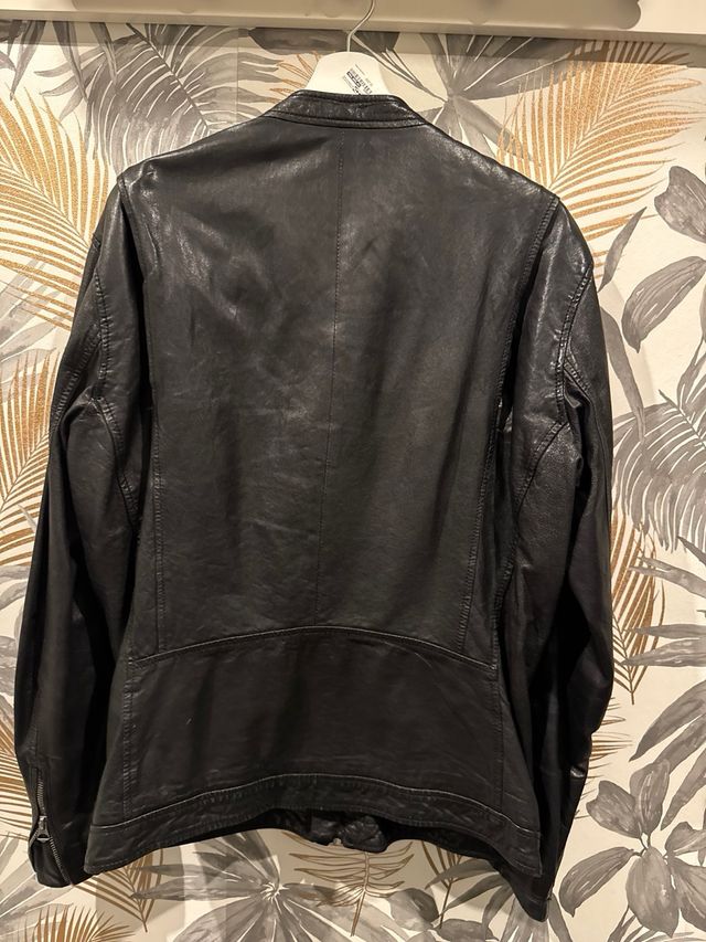 Cazadora Cuero Pepe Jeans Negra