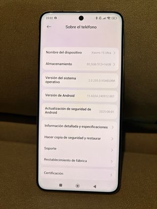 Xiaomi 15 Ultra Negro/Plateado 512 tb
