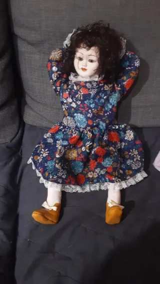 Coppia di bambole antiche 46/50 cm