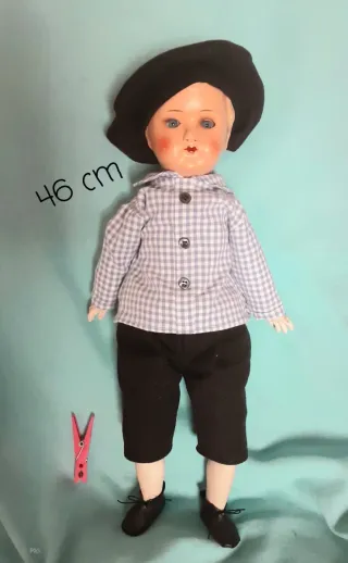Coppia di bambole antiche 46/50 cm