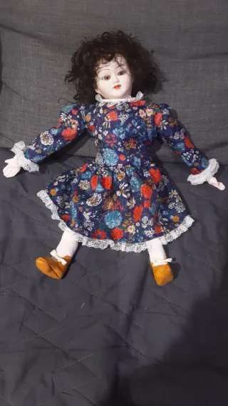 Coppia di bambole antiche 46/50 cm