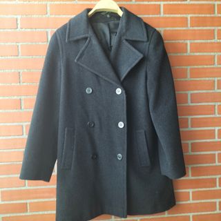 Chaquetón gris doble botonadura