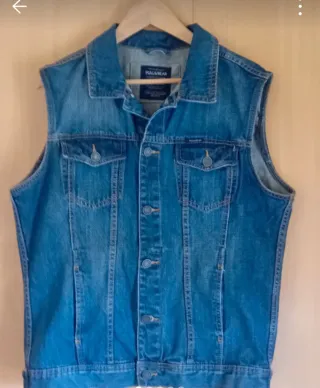 Chaleco vaquero Pull&Bear azul