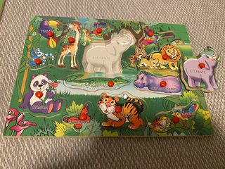 4 Puzzles Madera Educativos