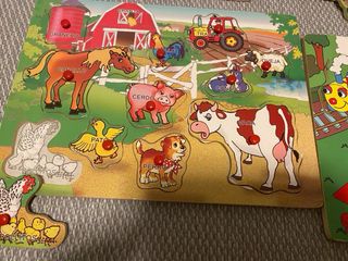 4 Puzzles Madera Educativos