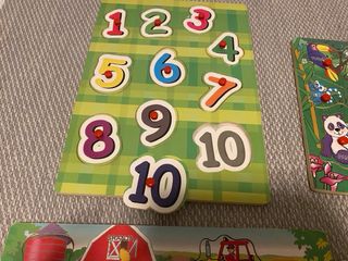 4 Puzzles Madera Educativos