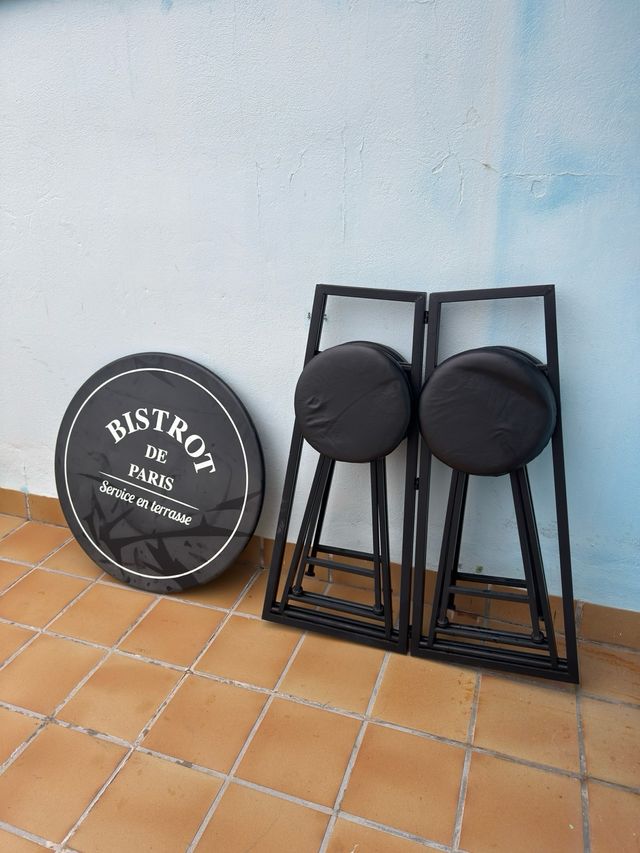 Mesa alta plegable exterior