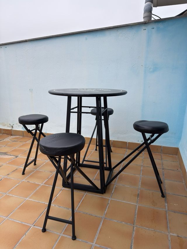 Mesa alta plegable exterior