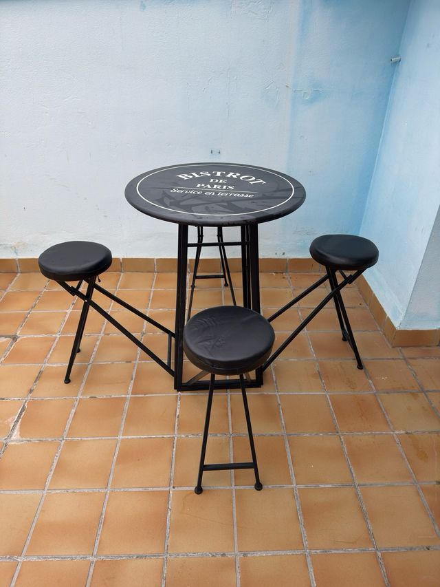 Mesa alta plegable exterior