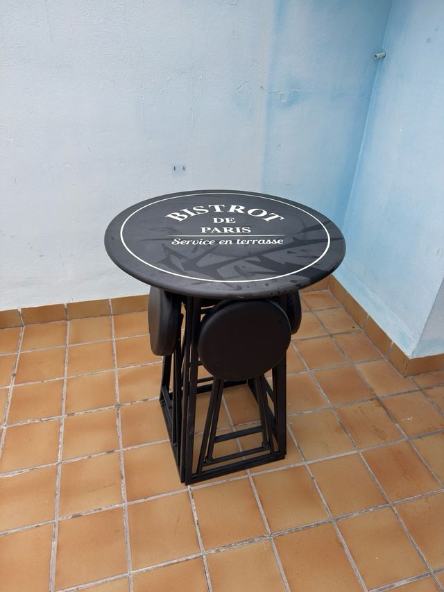 Mesa alta plegable exterior