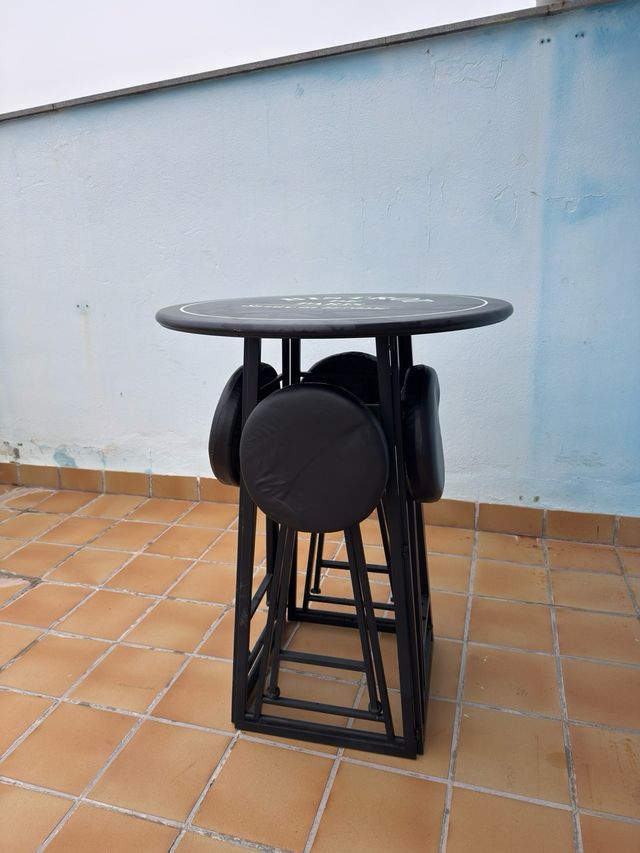 Mesa alta plegable exterior