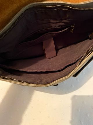 Mochila Vintage Mensajero/Maletín Cuero y Lona