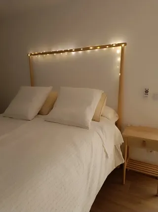 Struttura letto Ikea Gjora + Comodini abbinati