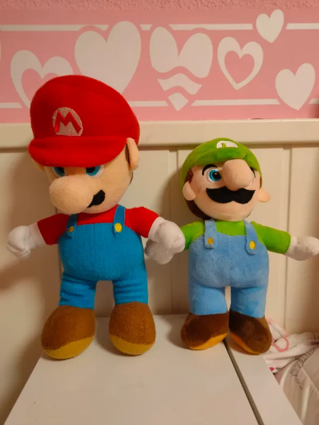 Peluches Mario Bros y Luigi