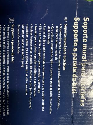 Soporte Pared Crivit Bicicletas