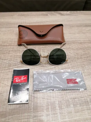 Gafas de Sol Ray-Ban Redondas Blancas-Baush e Lomb