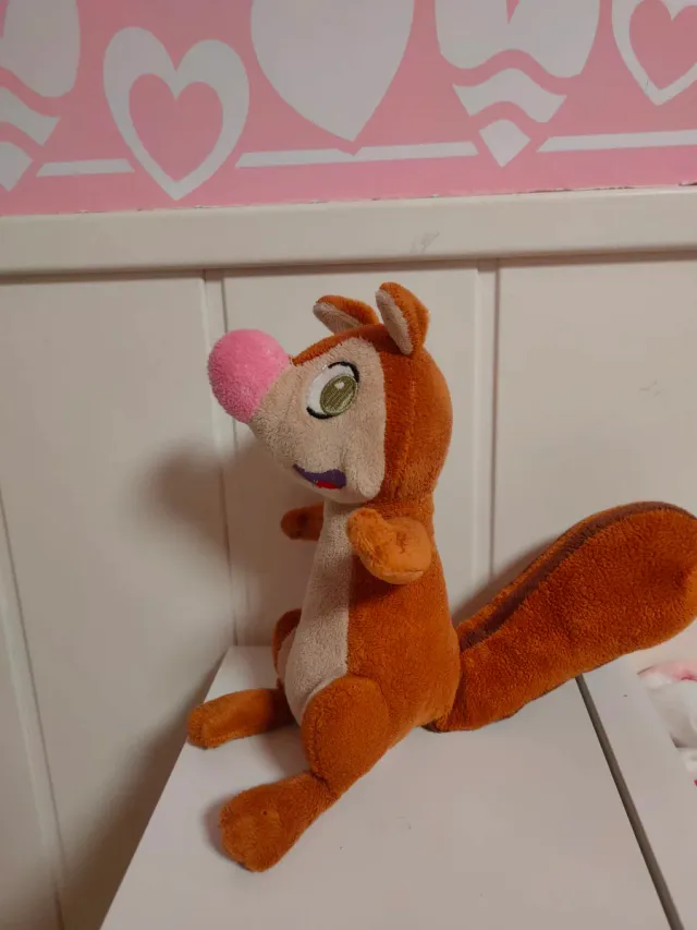 Peluche Rasi Ardilla Rosa