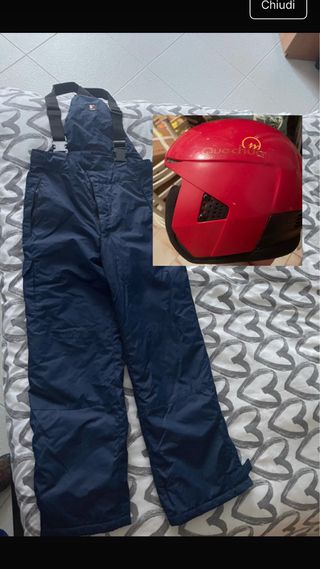 Pantaloni sci e casco Quechua
