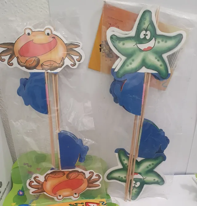 Set festa bambini: alberi, recinzioni, ponticello