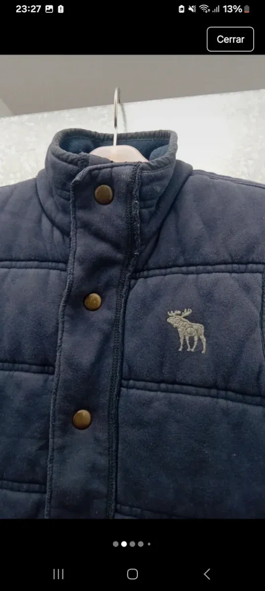 Chaleco Abercrombie & Fitch Talla S Azul