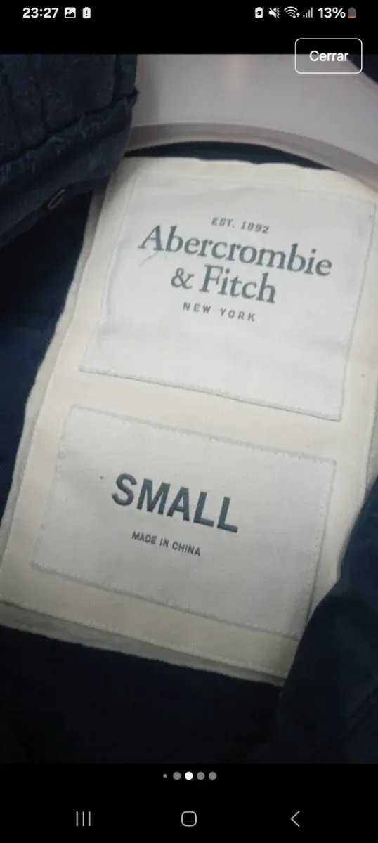 Chaleco Abercrombie & Fitch Talla S Azul