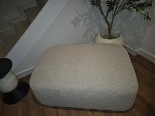 Puff Reposapiés color piedra