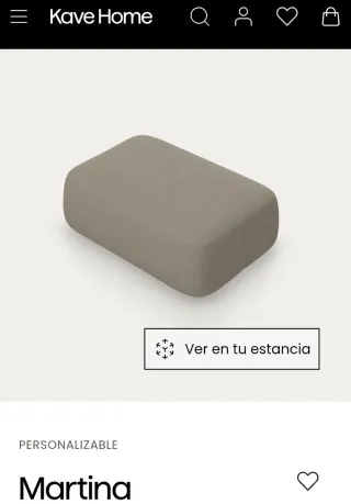 Puff Reposapiés color piedra