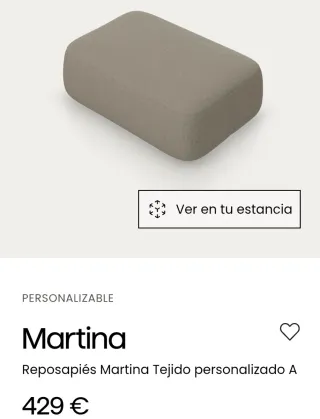 Puff Reposapiés color piedra