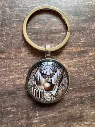 LLAVERO DE CAZA REMINGTON CIERVO Y ESCOPETA