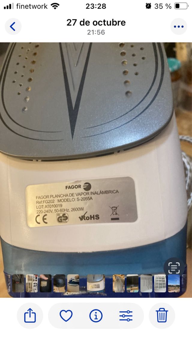 Plancha de vapor Fagor