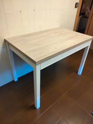 Mesa cocina extensible con cajón, regalo 4 sillas