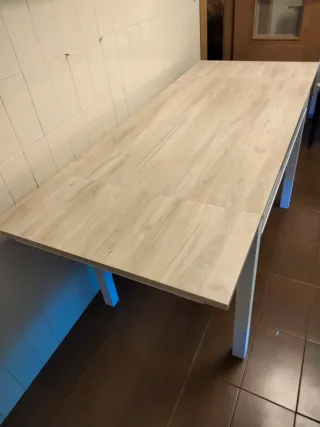 Mesa cocina extensible con cajón, regalo 4 sillas