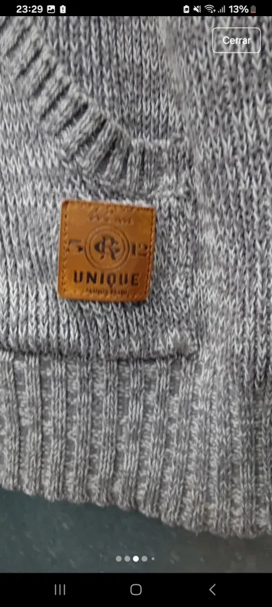 Chaqueta de punto gris talla M