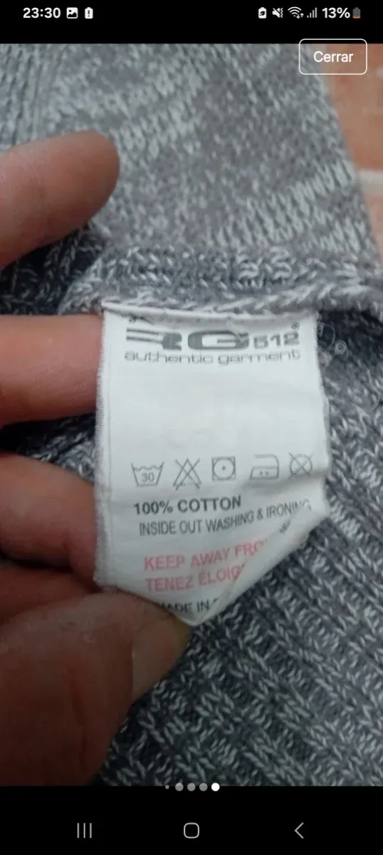 Chaqueta de punto gris talla M