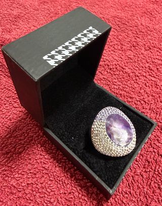 Anillo Swarovski Morado y Plateado