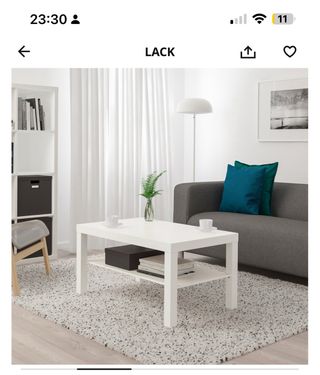 Mesa de centro Lack Ikea blanco