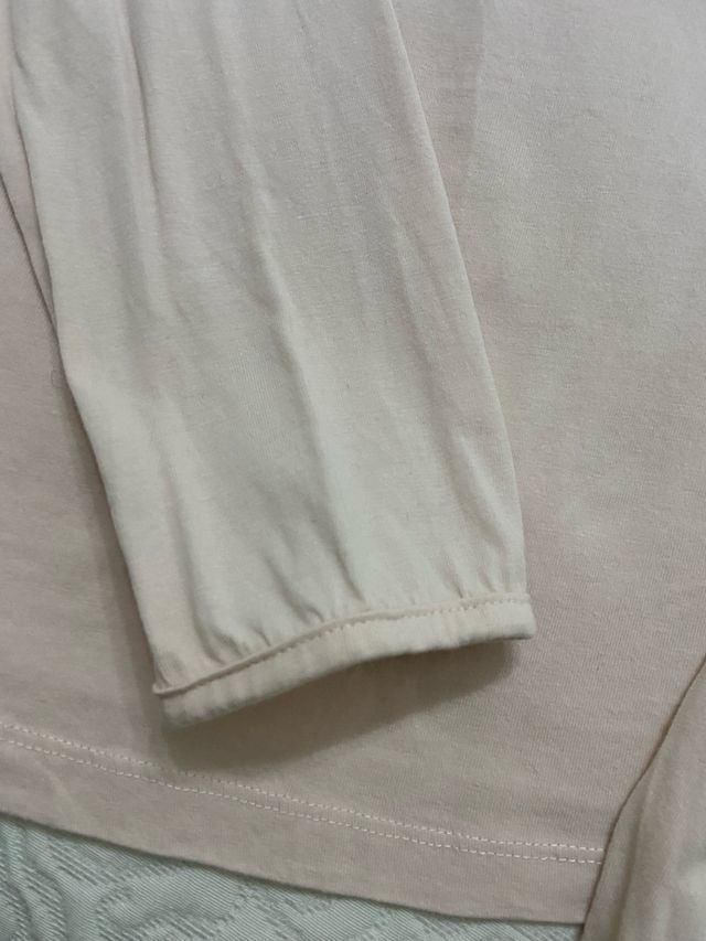 Camiseta de cuello alto rosa palo talla 11-12 años