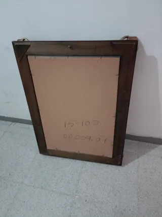 Espejo Antiguo de madera con marco dorado