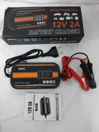 Cargador Batería Coche Moto Patinete 12V 2A