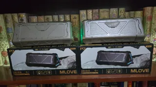 Altavoces MLOVE P3 Outdoor Stereo Speaker verdes