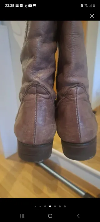 Botas altas Zara marrones