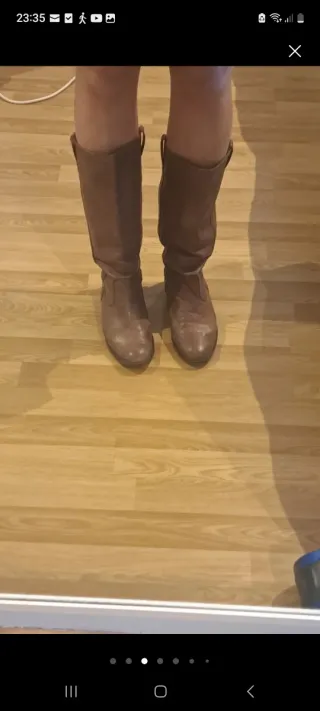 Botas altas Zara marrones