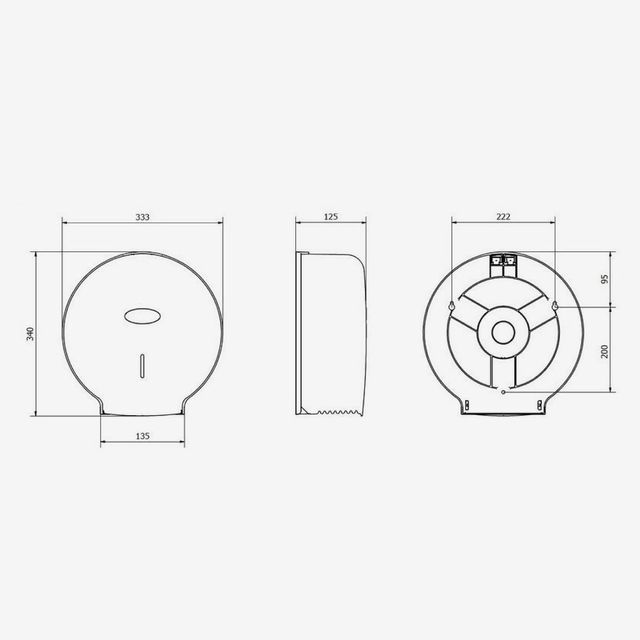 Portarrollos Industrial Jofel Negro