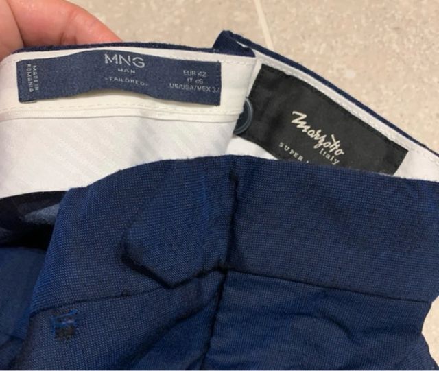 Pantalón de traje azul