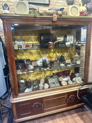 Vitrina Antigua Madera y Cristal