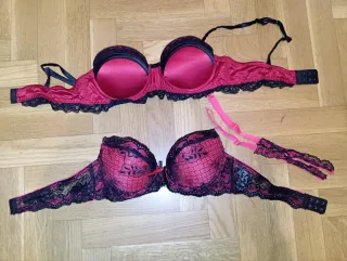 Lote 2 sujetadores rojos y negros