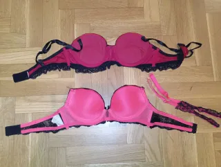 Lote 2 sujetadores rojos y negros